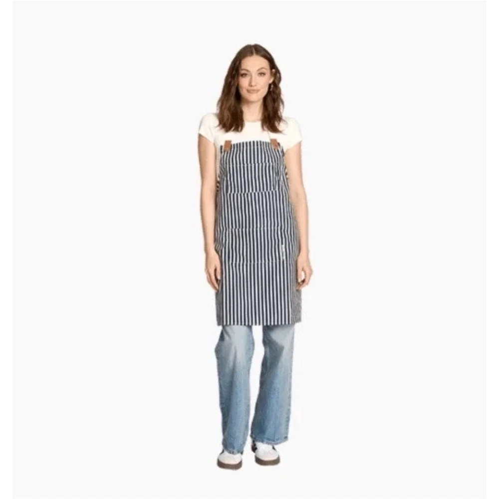 New Business & Pleasure Co. Lauren's Navy Stripe Apron‎ FFF Fall 2025